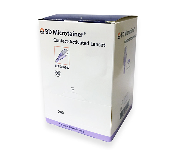 BD Microcontainer Contact Activated - 200 Pack Lancets