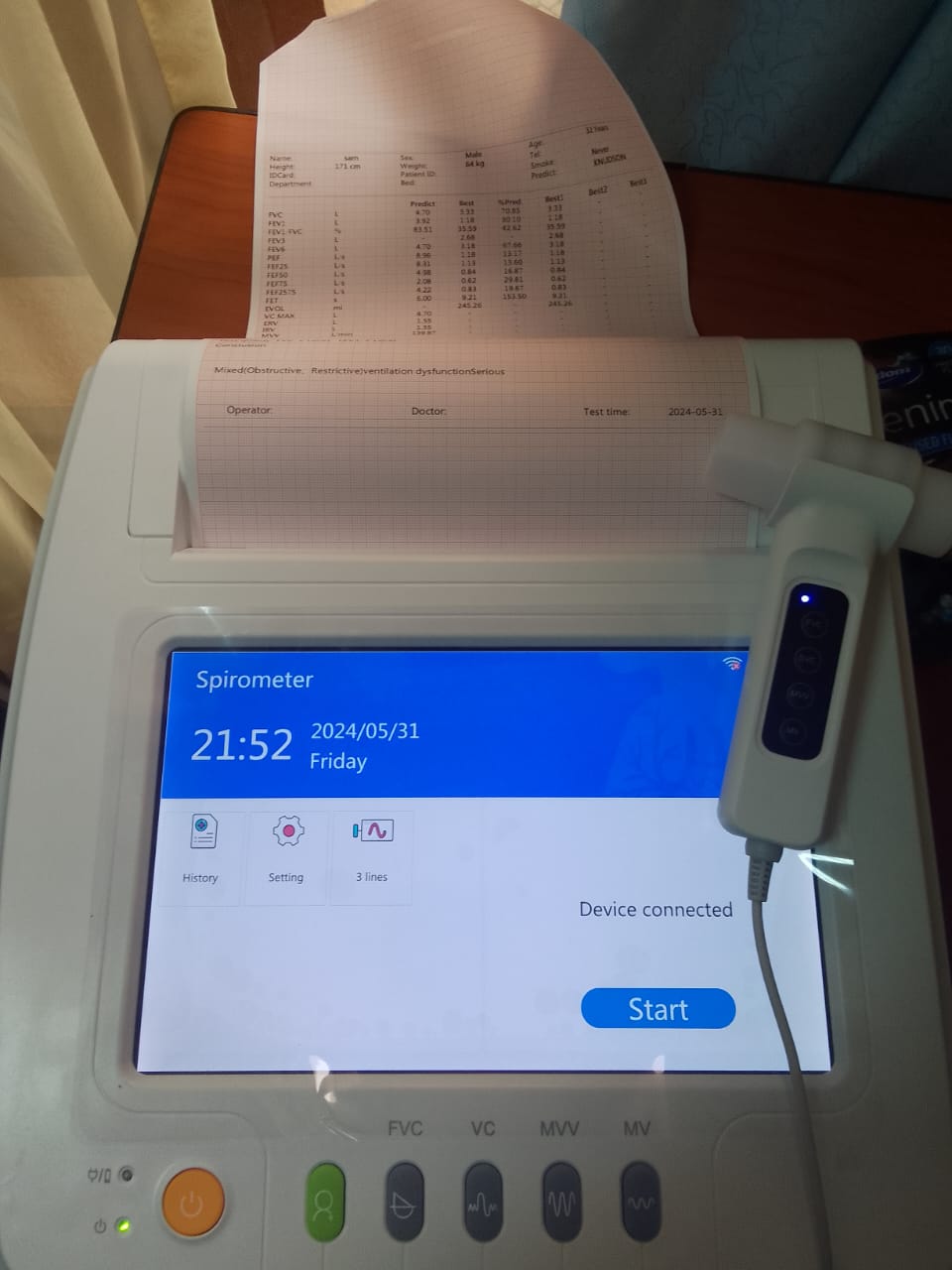 Digital Spirometer machine